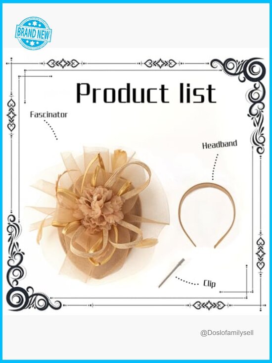 Vintage Fascinator Derby Hat Feather Headband Hair Clip for Wedding Tea Party main image 5
